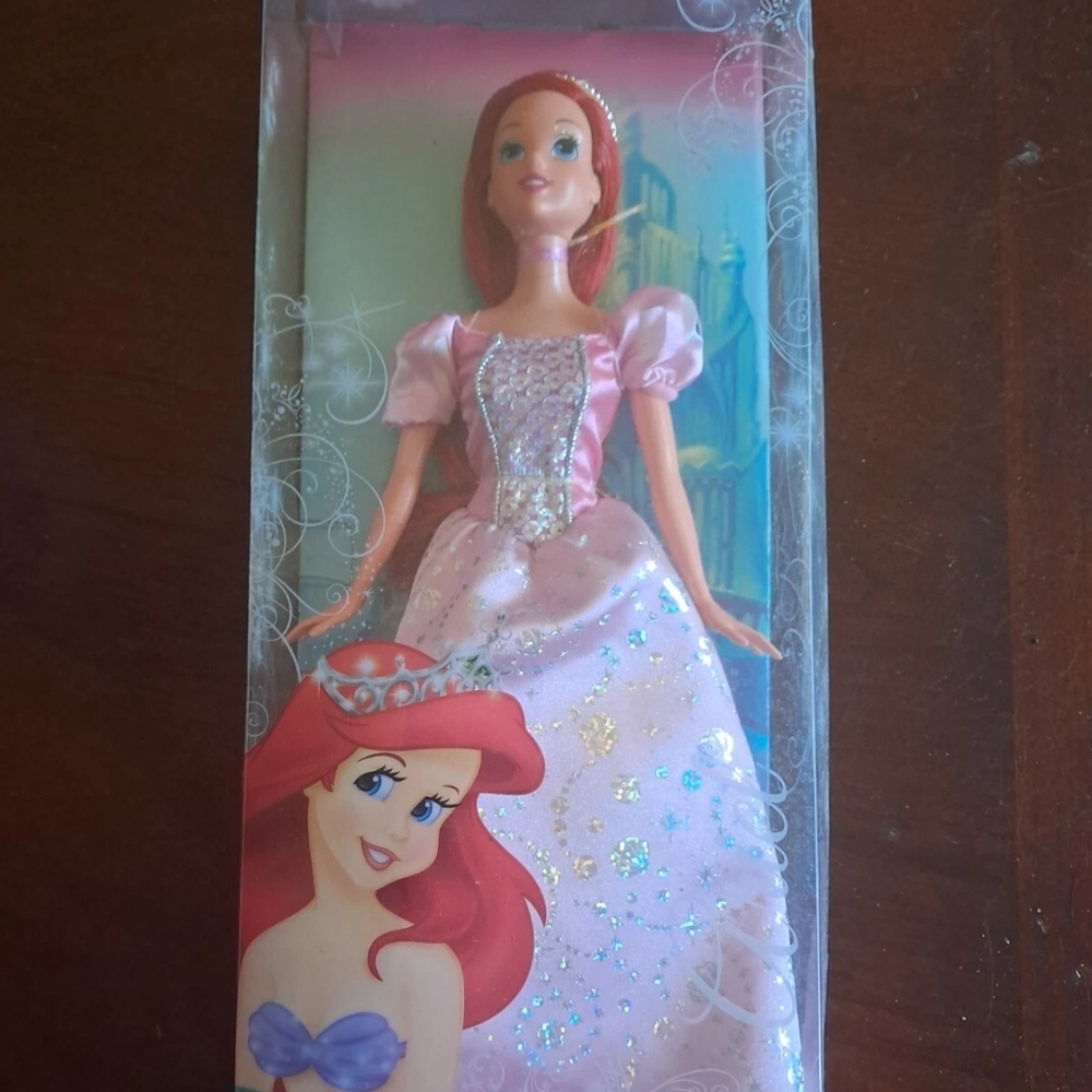 Disney Ariel Doll in Sparkling Pink Gown
